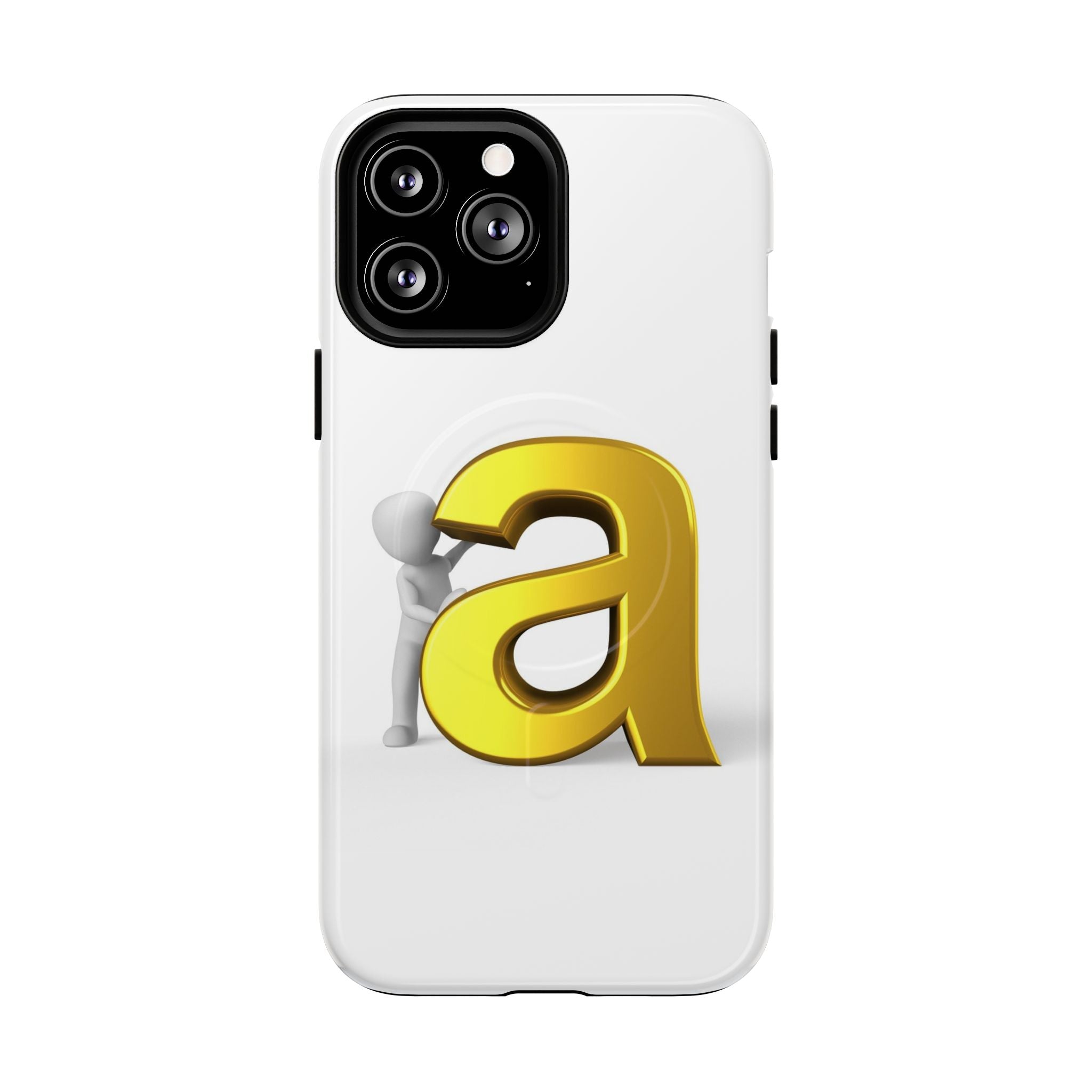 3D Gold Letter A Phone Case | Tough Magnetic Case