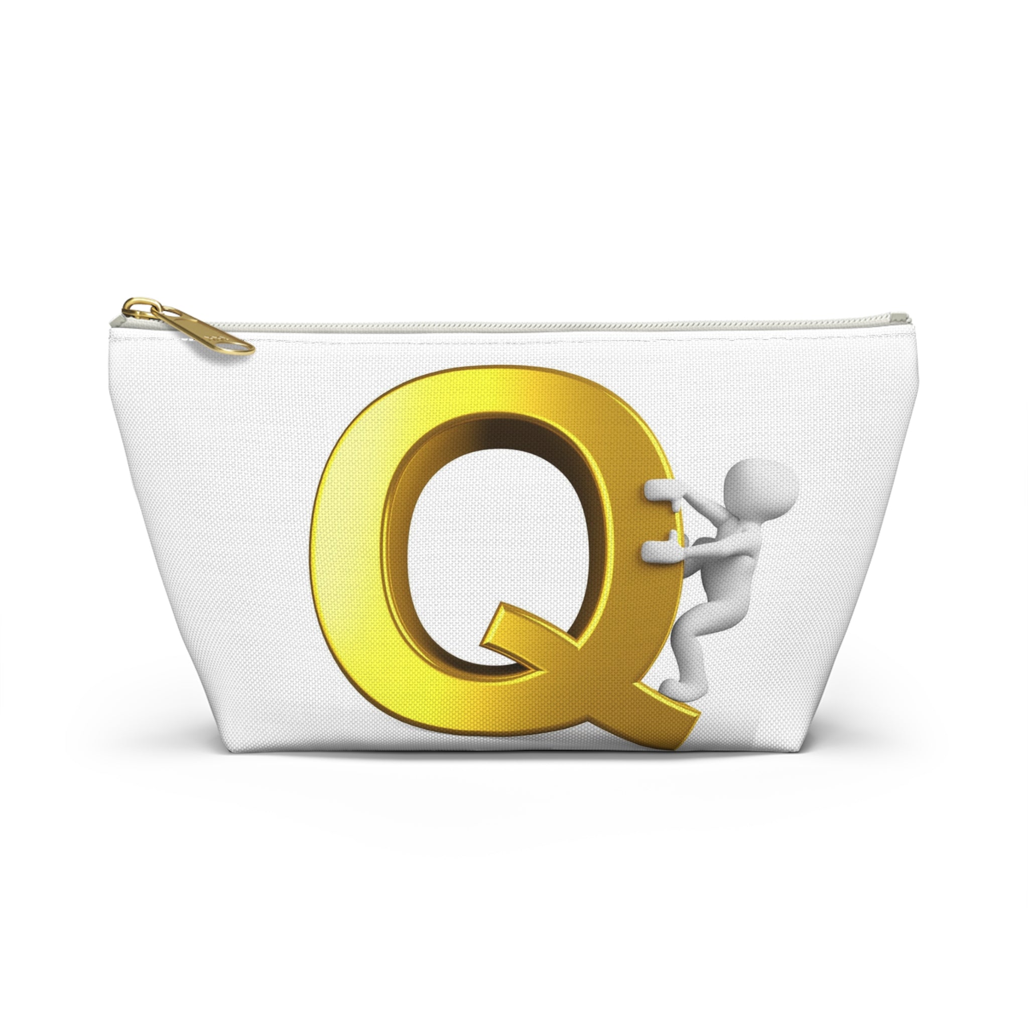 Gold Letter Q Climbing Figure Accessory Pouch