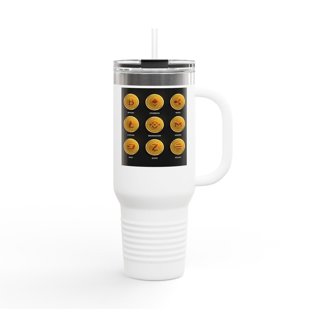 Crypto Currencies Icons 40oz Travel Mug | Insulated Tumbler