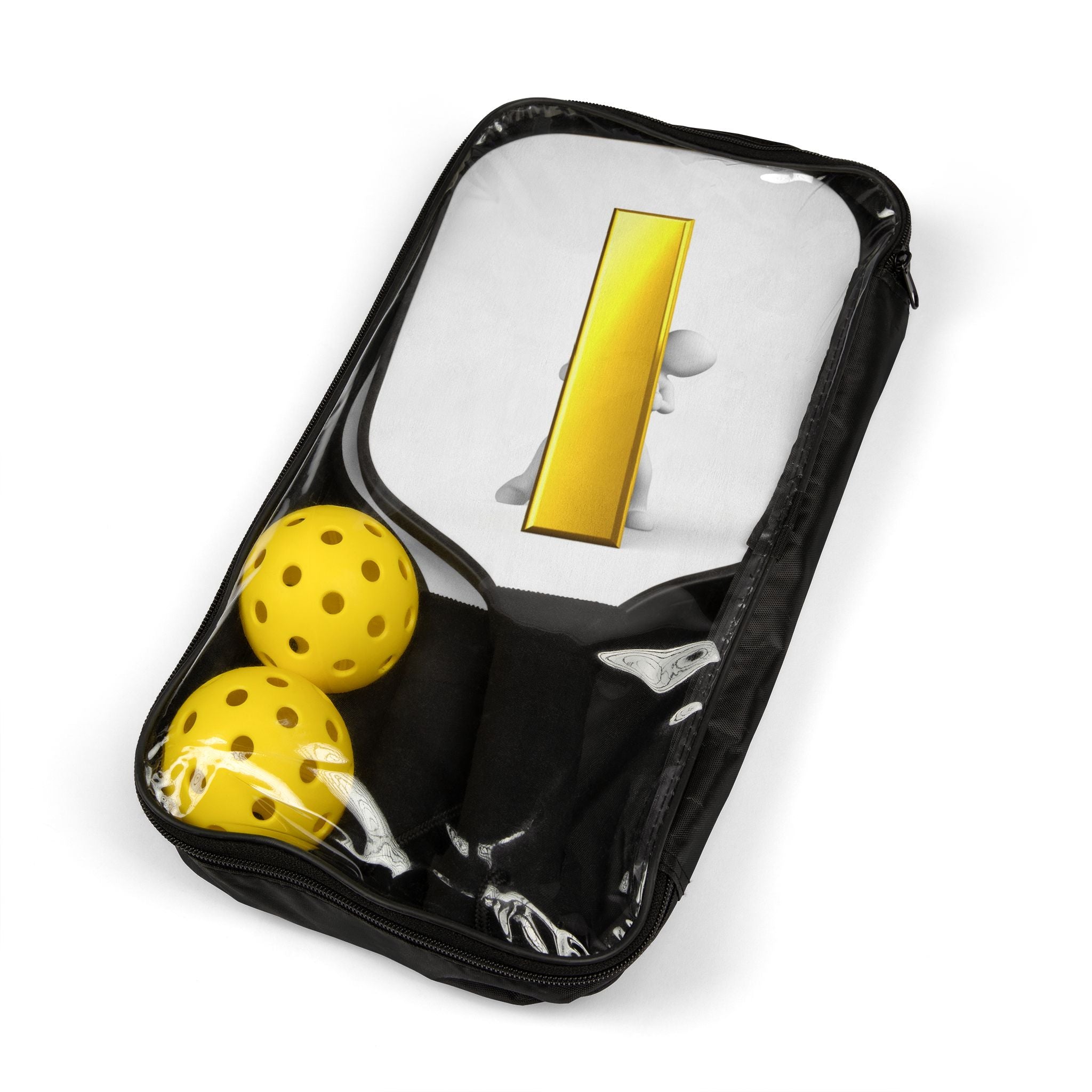 Yellow Block Letter I Pickleball Paddle | Pickleball Kit