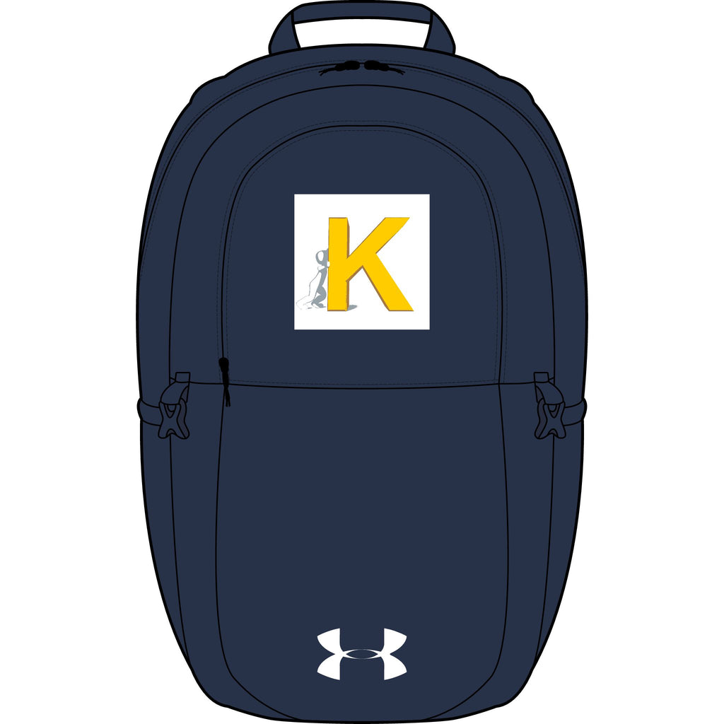 Yellow Letter K Monogram Backpack | Embroidered Initial Pack