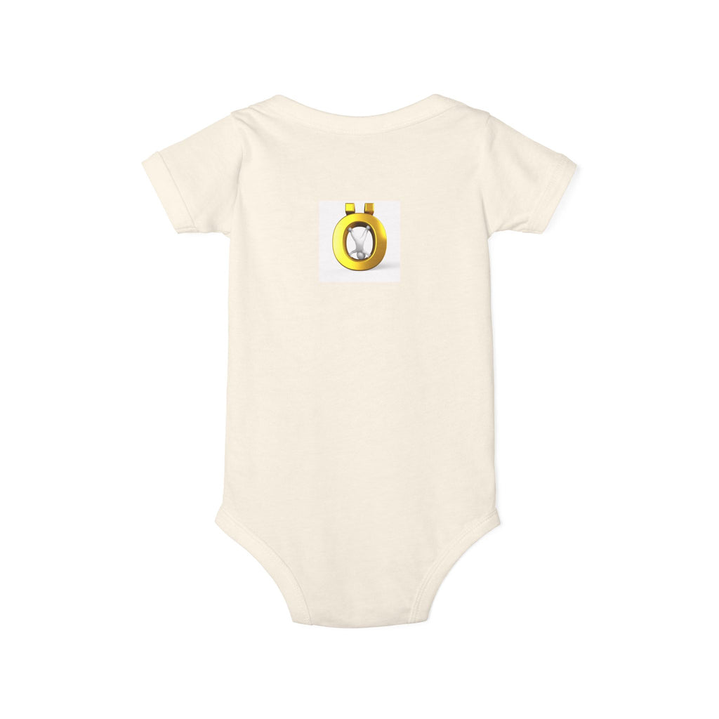 Yellow Letter Ö with Diamond Infant One-Piece | Baby Bodysuit