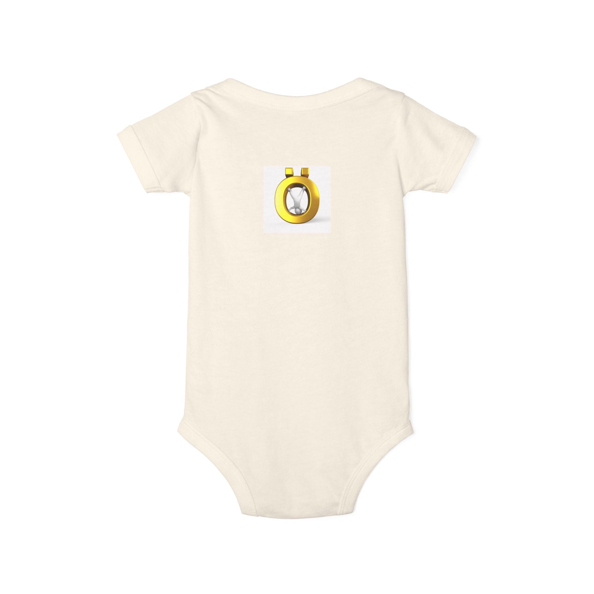 Yellow Letter Ö with Diamond Infant One-Piece | Baby Bodysuit