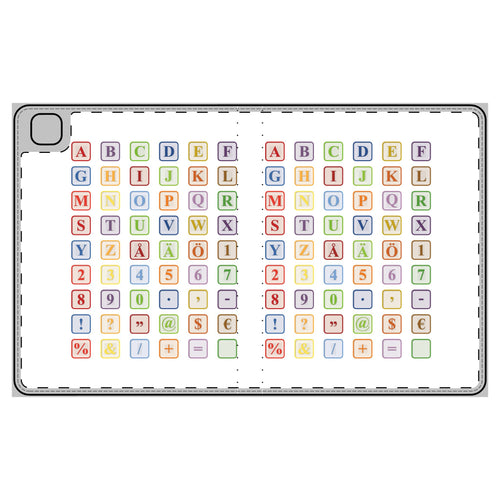 Alphabet Blocks Tablet Folio Case | Colorful Letter Keyboard Design