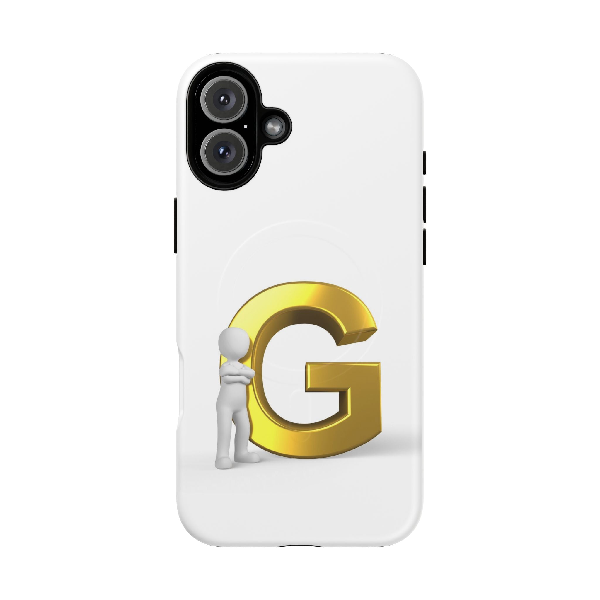 Coque de téléphone Monogramme Lettre G Dorée | Coque magnétique résistante
