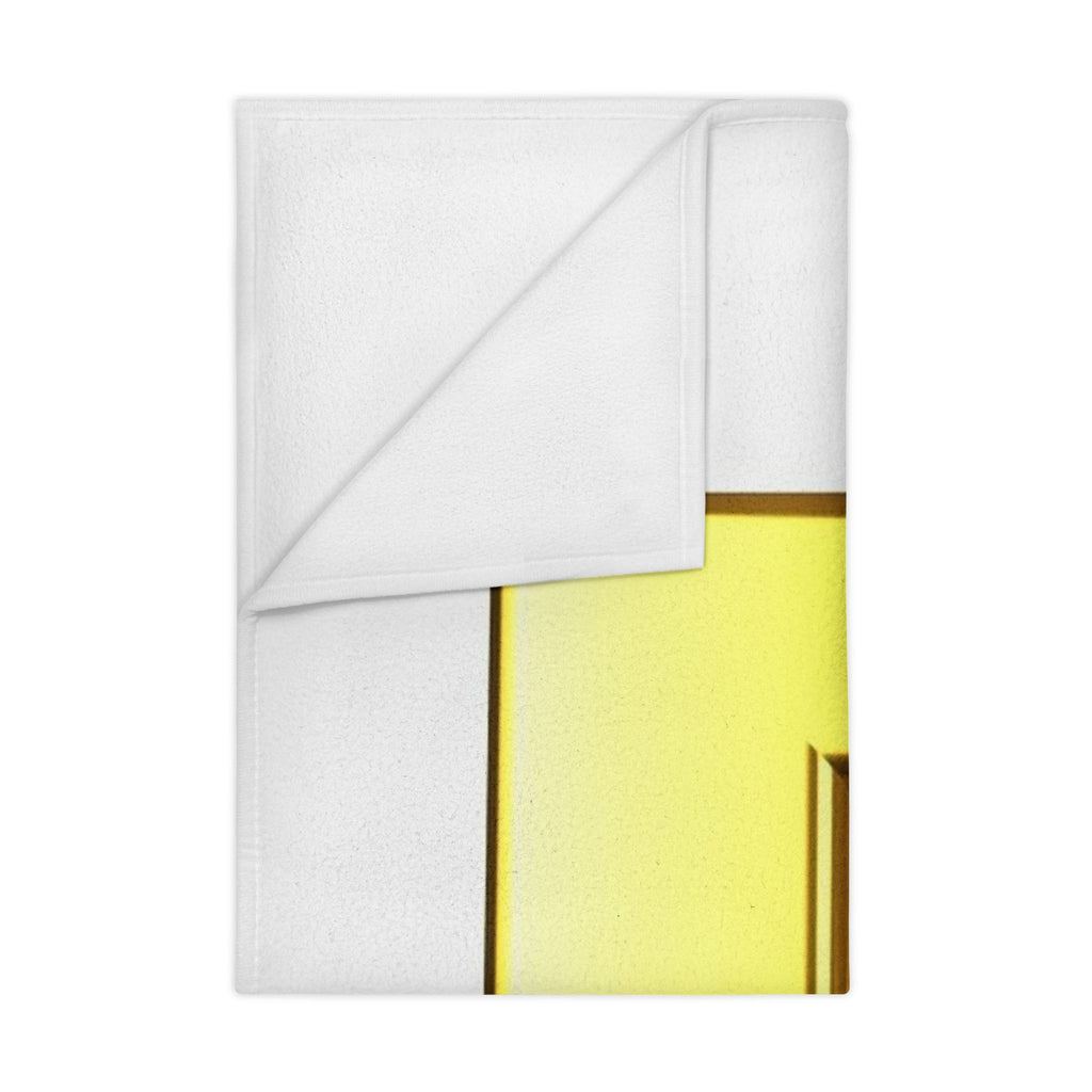 Gold Letter D with Playful Figure Toddler Blanket | Monogram Initial D