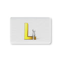 Gold Letter L with Baby Figurine Baby Fitted Crib Sheet | Nursery Monogram