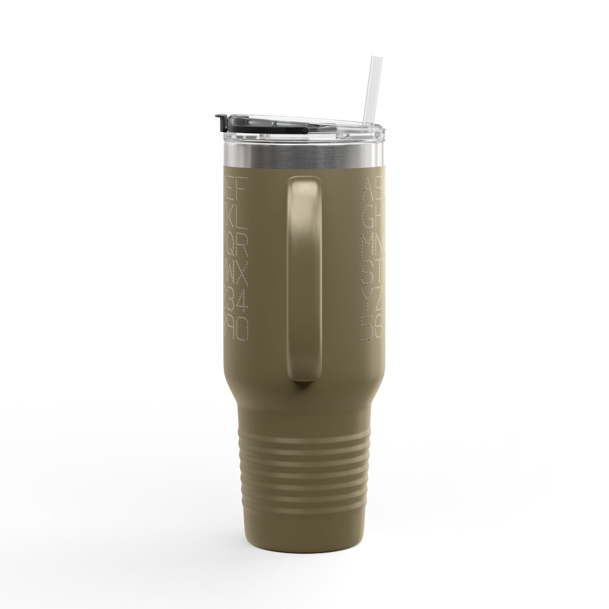 Alphabet Letters and Numbers Insulated Travel Mug | 40oz Tumbler