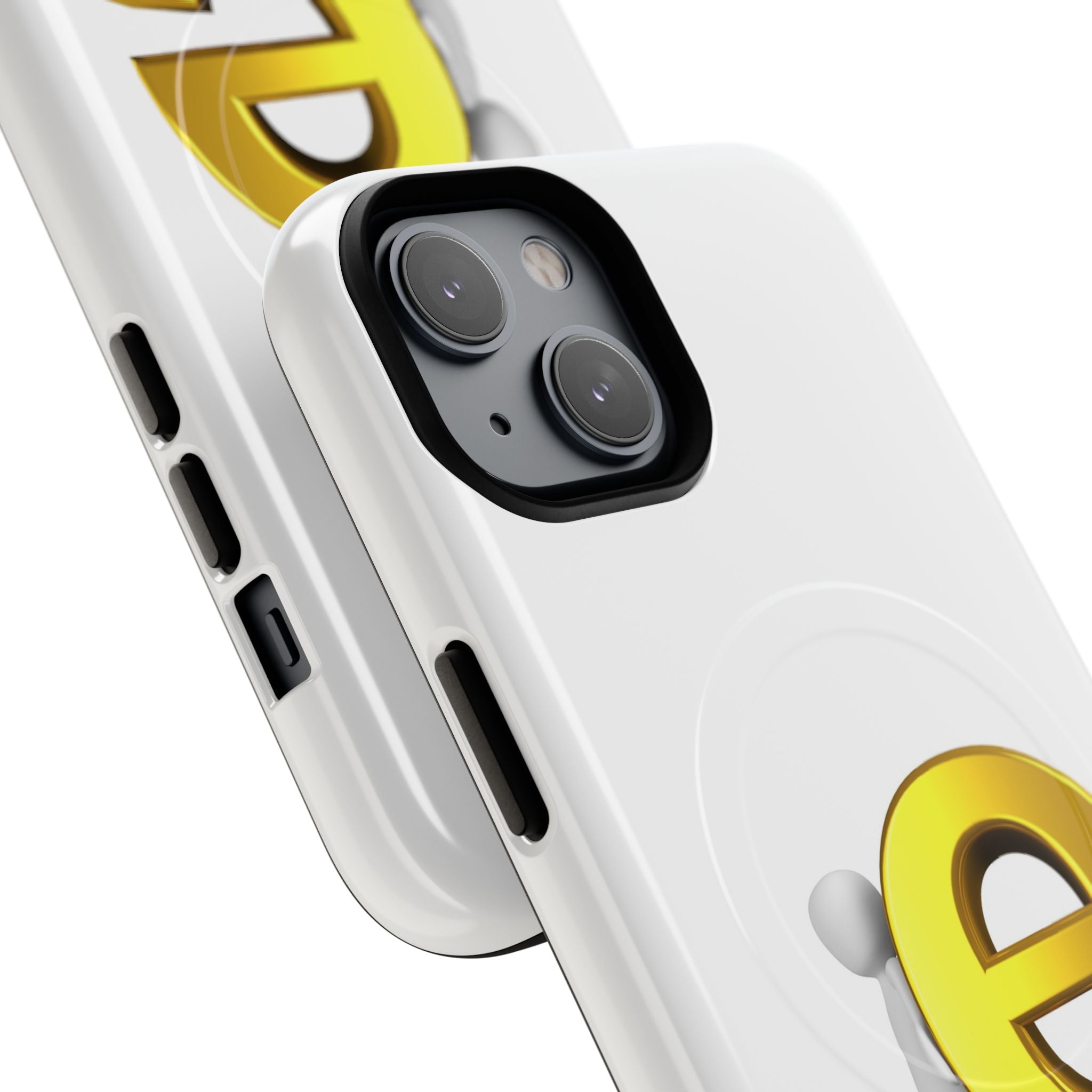 3D Gold Letter E Phone Case | Tough Magnetic Case