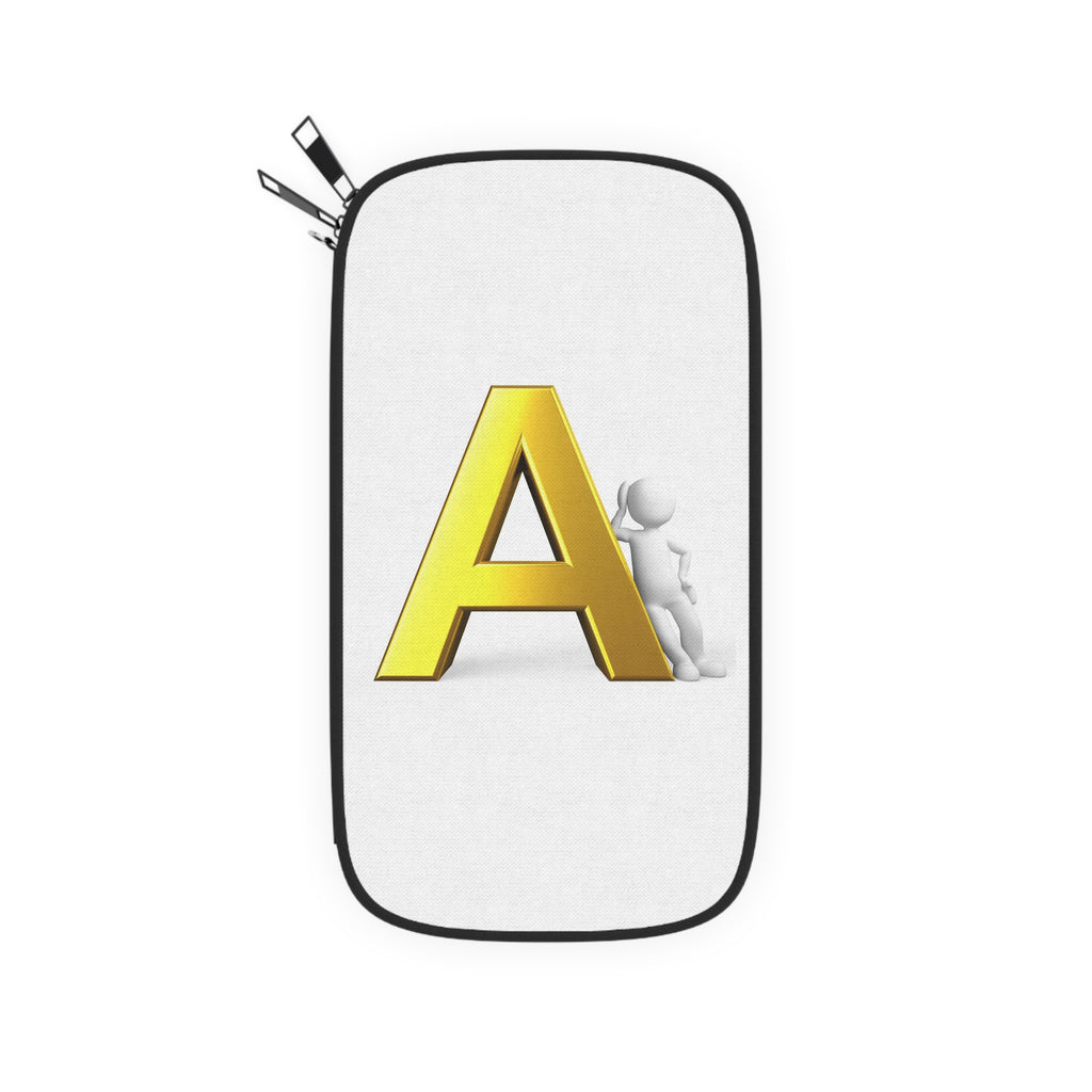 Gold Letter A Monogram Passport Wallet | Initial A Passport Wallet