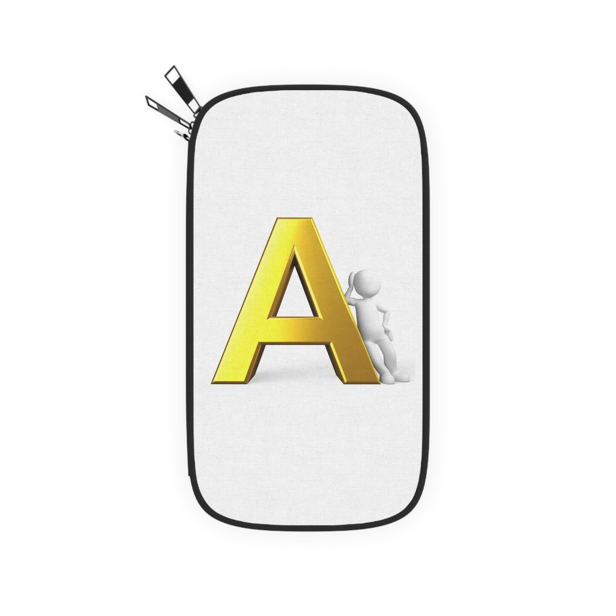 Gold Letter A Monogram Passport Wallet | Initial A Passport Wallet