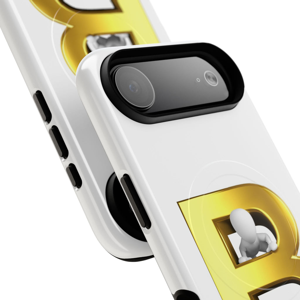 Gold 3D Letter B phone case | Tough Magnetic Case