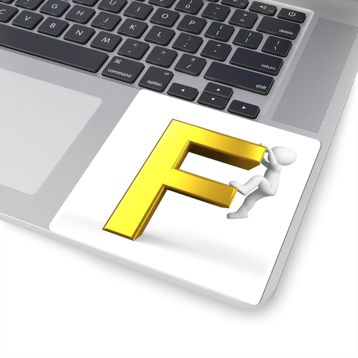 Gold Letter F Climber Sticker | Kiss-Cut Sticker