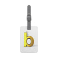 Gold Letter B monogram Luggage Tag | Rectangle Saffiano Polyester