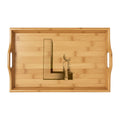 Initial L Monogram Bamboo Serving Tray | Engraved Letter L