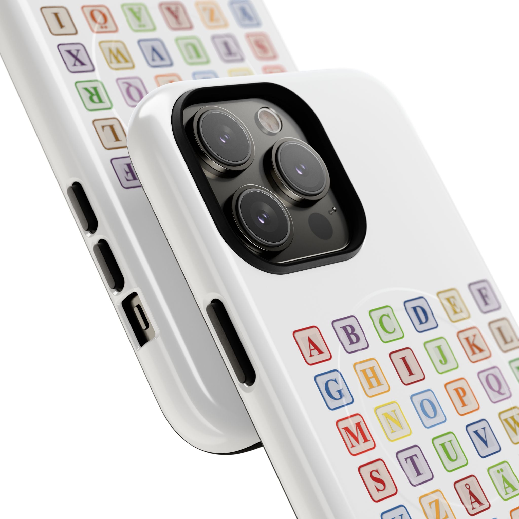 Alphabet Blocks Phone Case | Magnetic Tough Case, Colorful Letter Grid