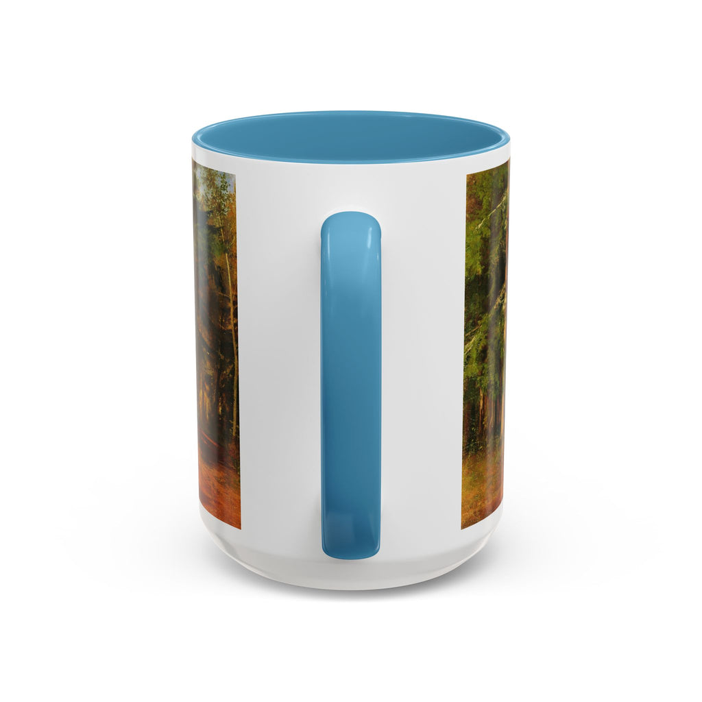 Waldweg-Malerei Tasse | Akzent-Kaffeetasse 11oz 15oz