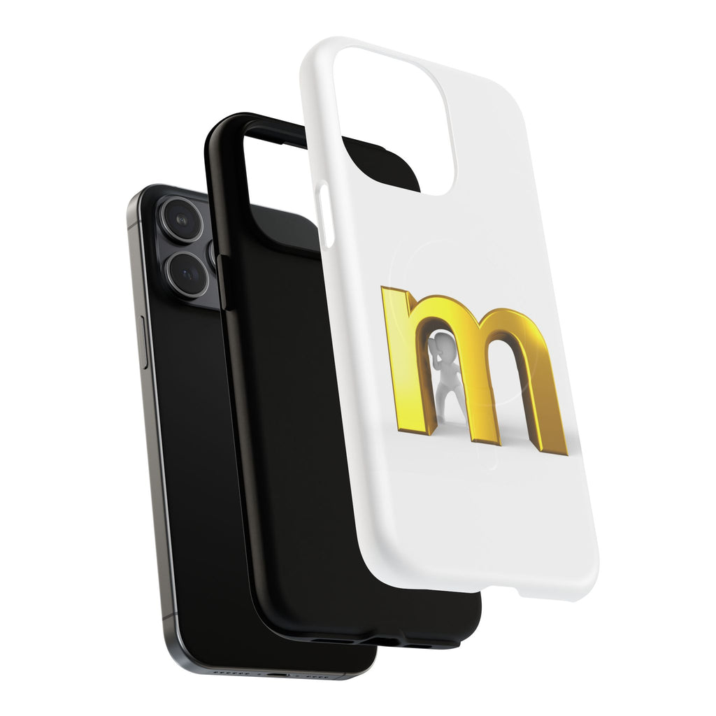 Gold Letter M phone case | Magnetic Tough Case, Monogram Initial