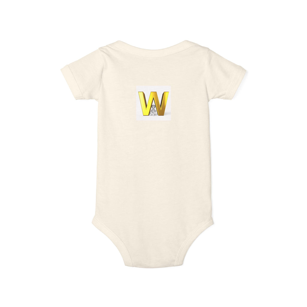 Gold Letter W Monogram Infant One Piece | Baby Bodysuit