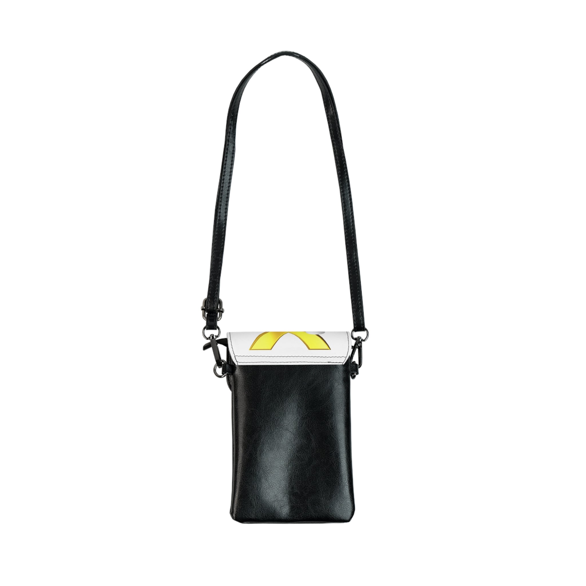 Gold Letter X with 3D Figure Small Cell Phone Wallet | Crossbody Pouch