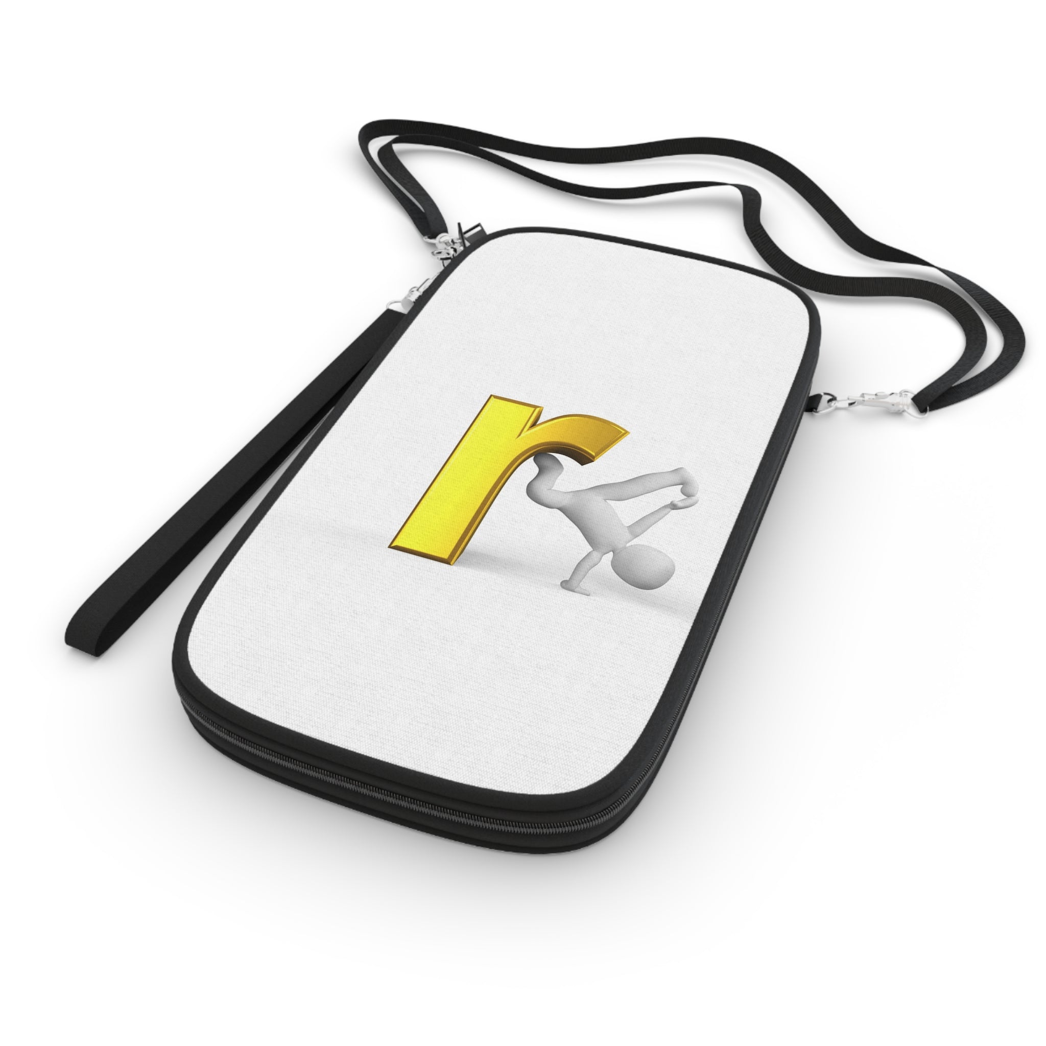 3D Lowercase R with Figure Passport Wallet | Monogram Travel Organizer