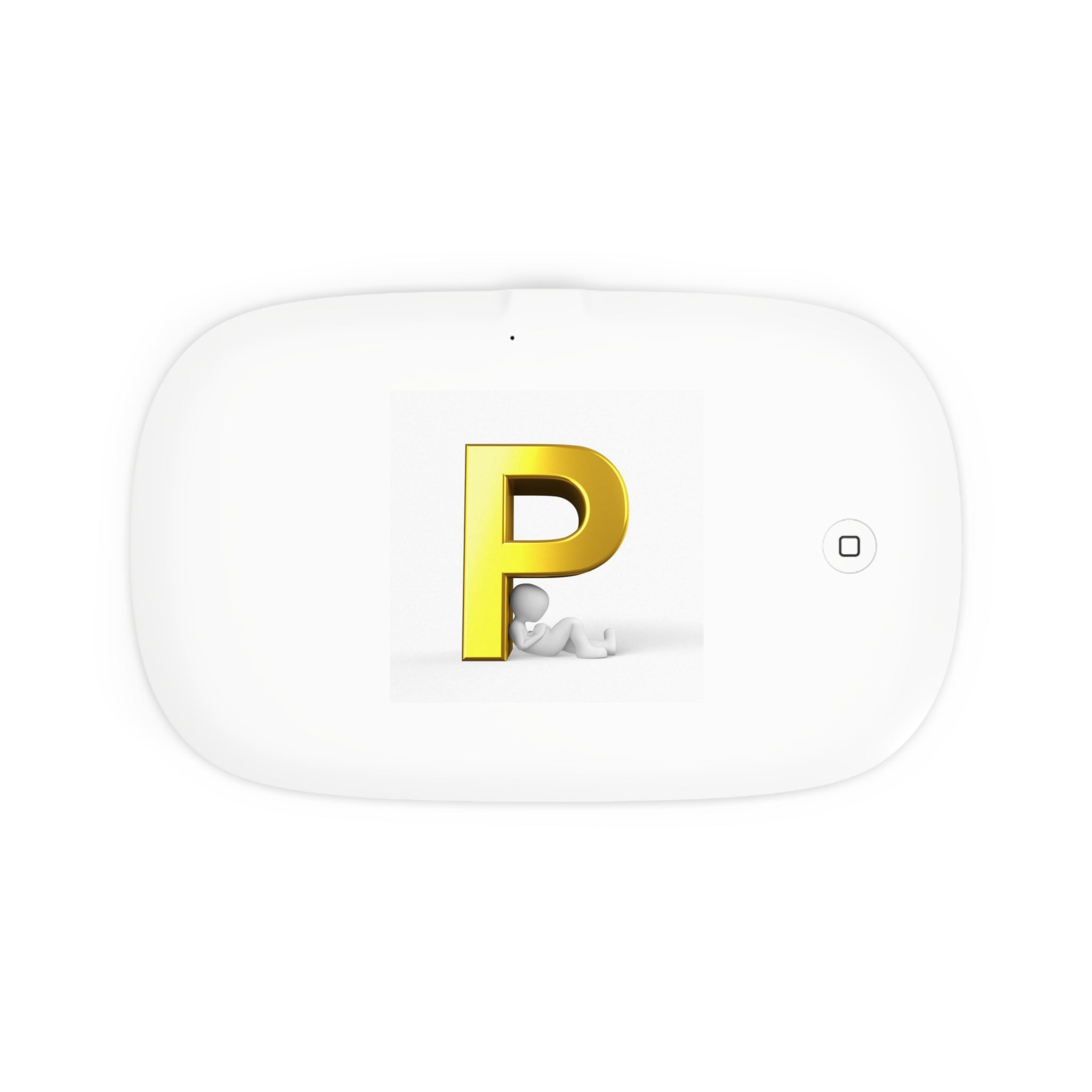 Gold Letter P Monogram Phone Sanitizer and Wireless Charging Pad | UV Clean Charger