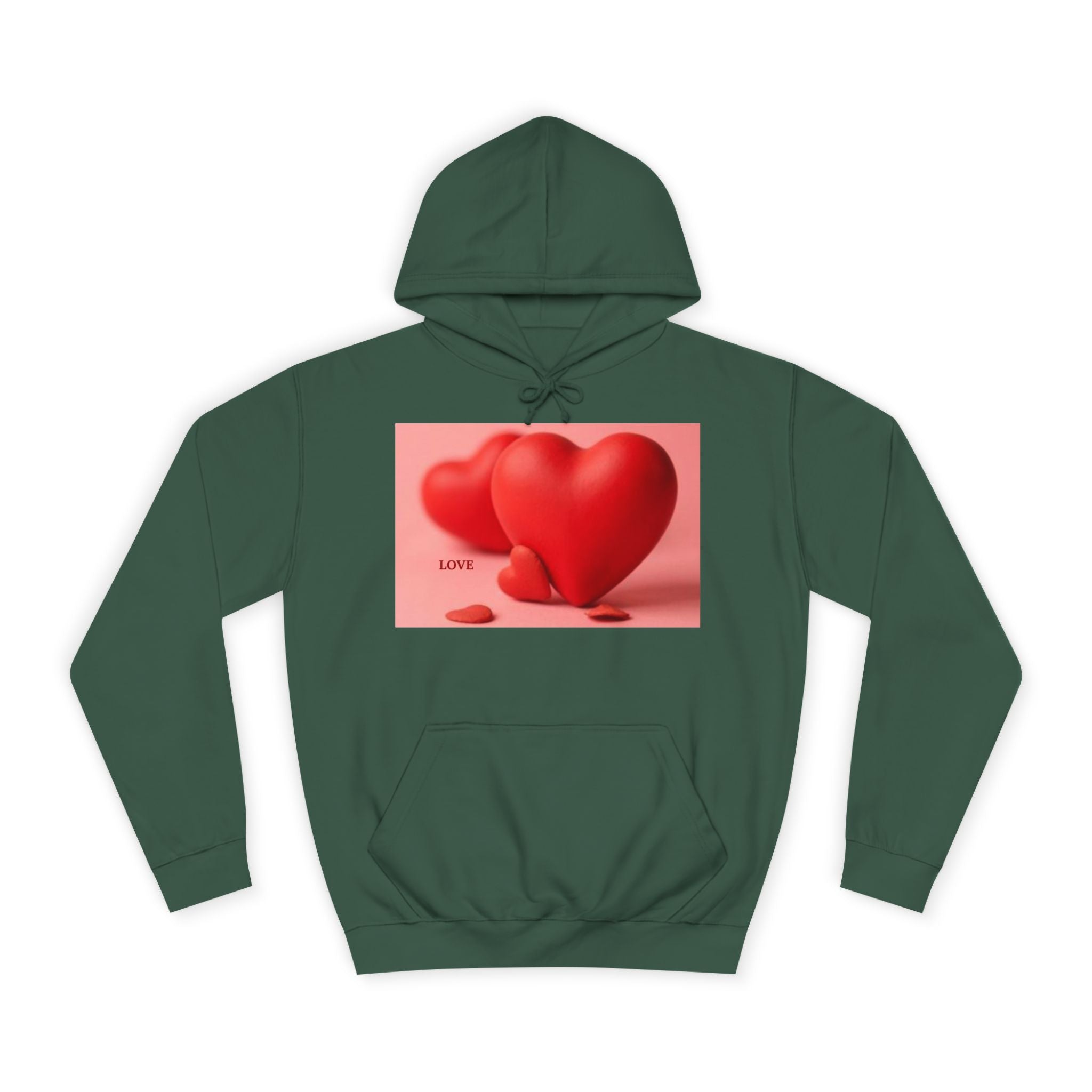 Sweat à capuche illustré avec un cœur mignon en 3D | Pull graphique amour