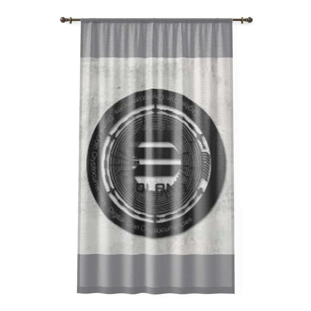 Solana Cryptocurrency Coin  Window Curtain | Minimal Graphic Curtain