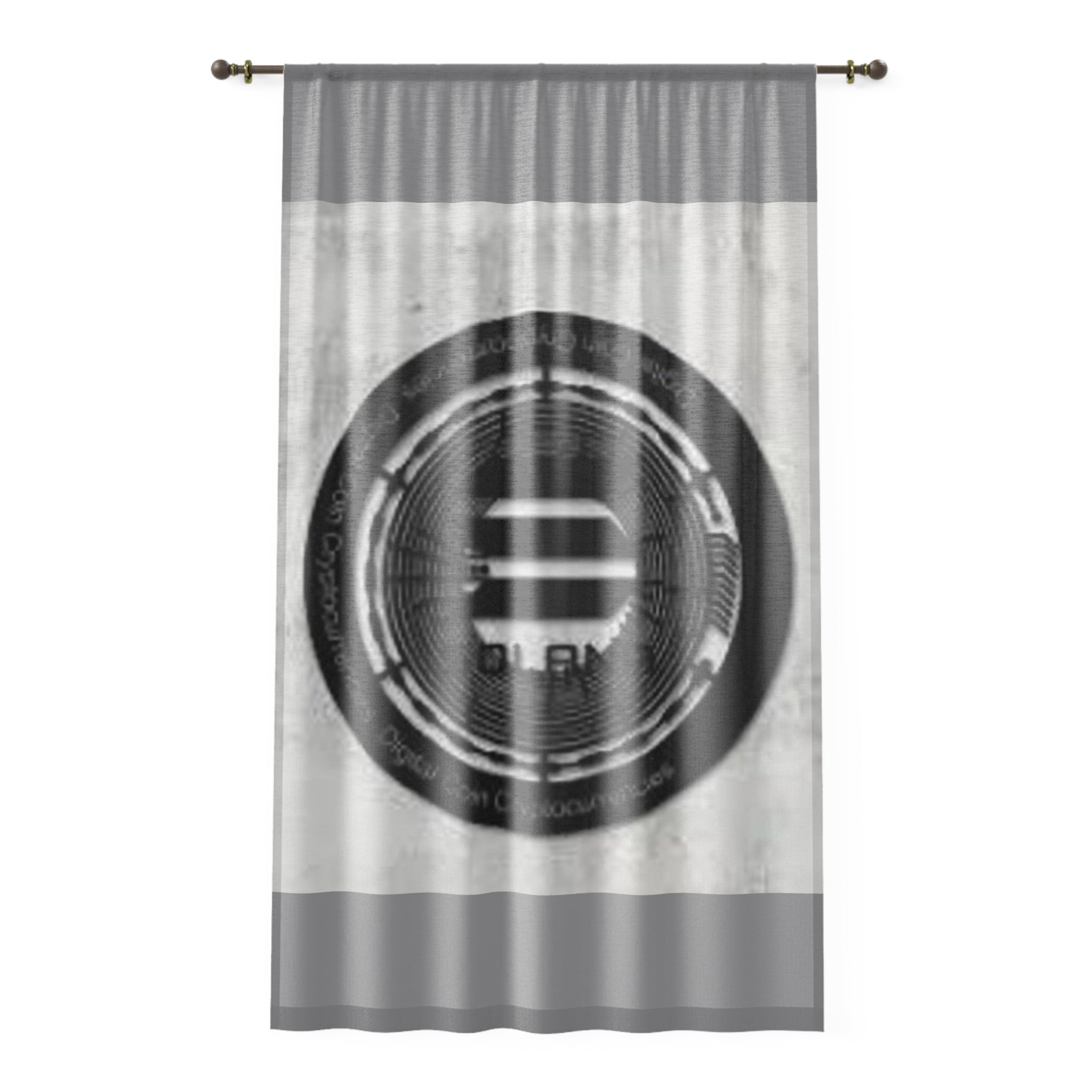 Solana Cryptocurrency Coin  Window Curtain | Minimal Graphic Curtain