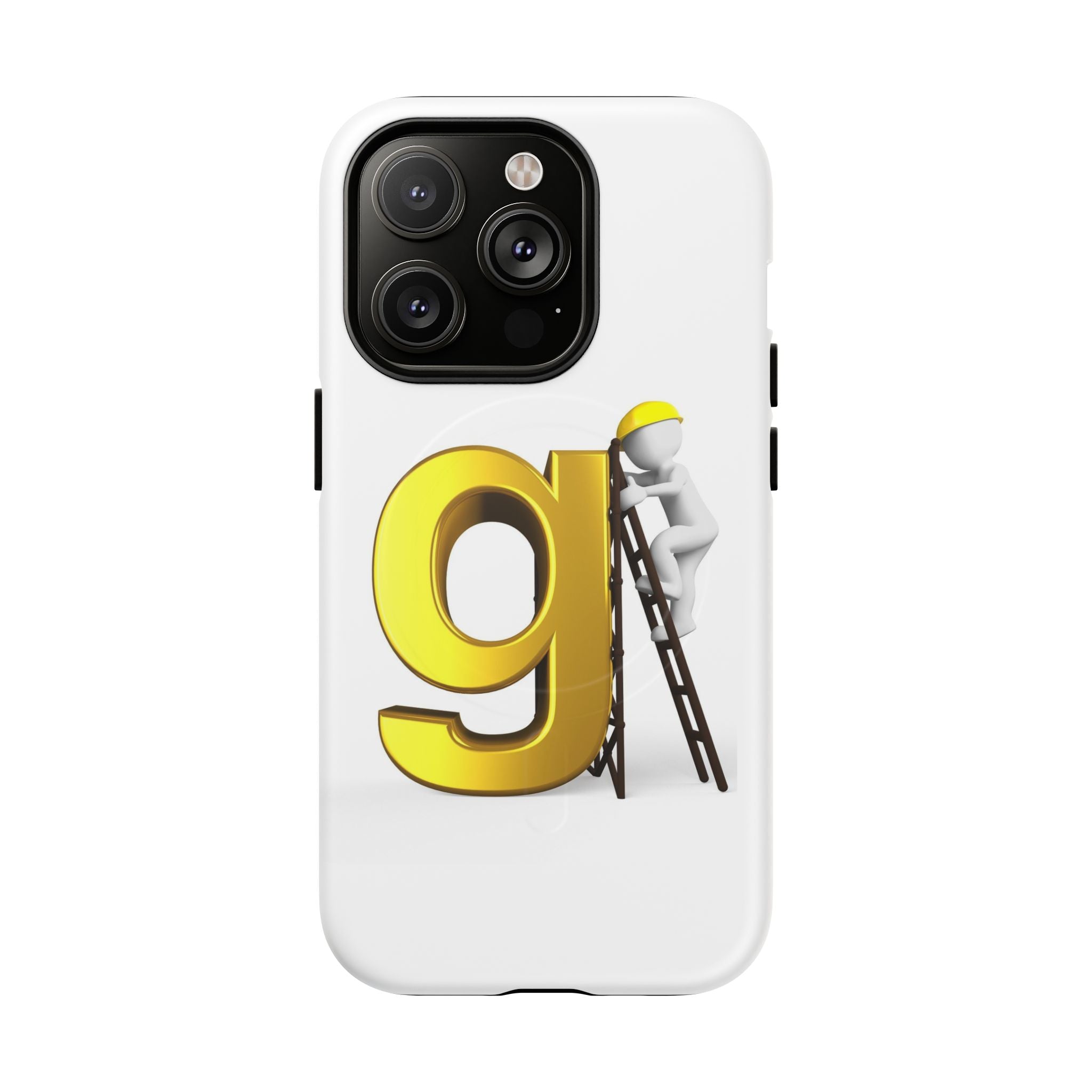Coque de téléphone de construction Lettre G dorée | Coque magnétique robuste
