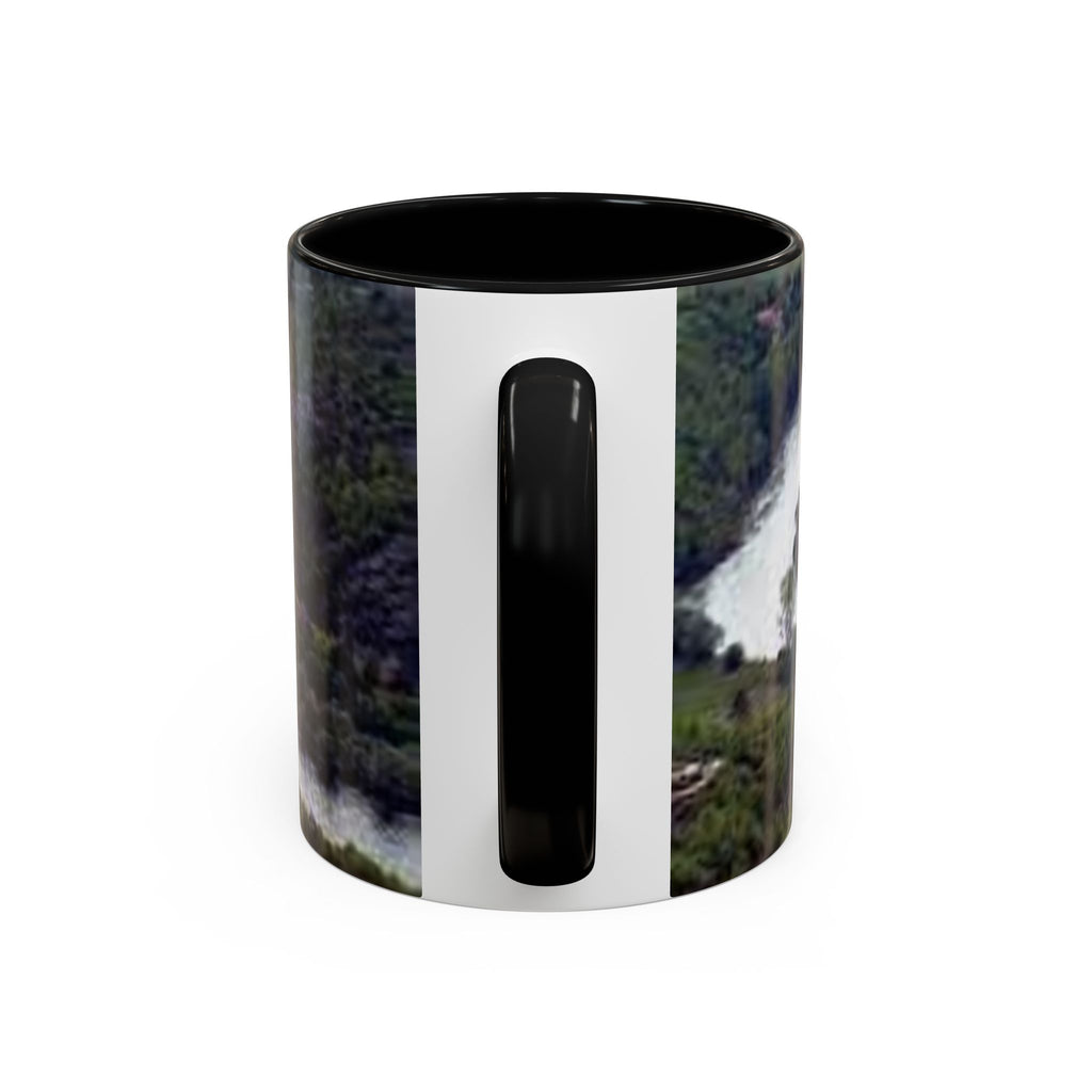 Riverside Landscape Coffee Mug | Accent Black Handle and Rim
