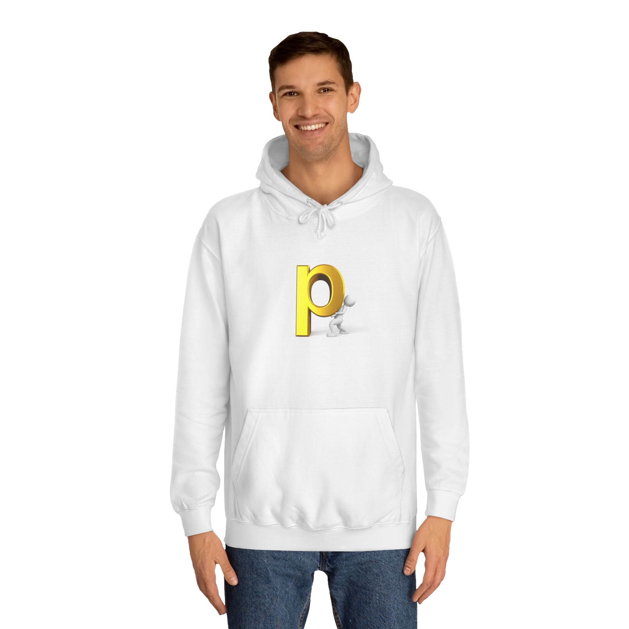 3D Letter P Character Hoodie | Initial P Monogram Pullover