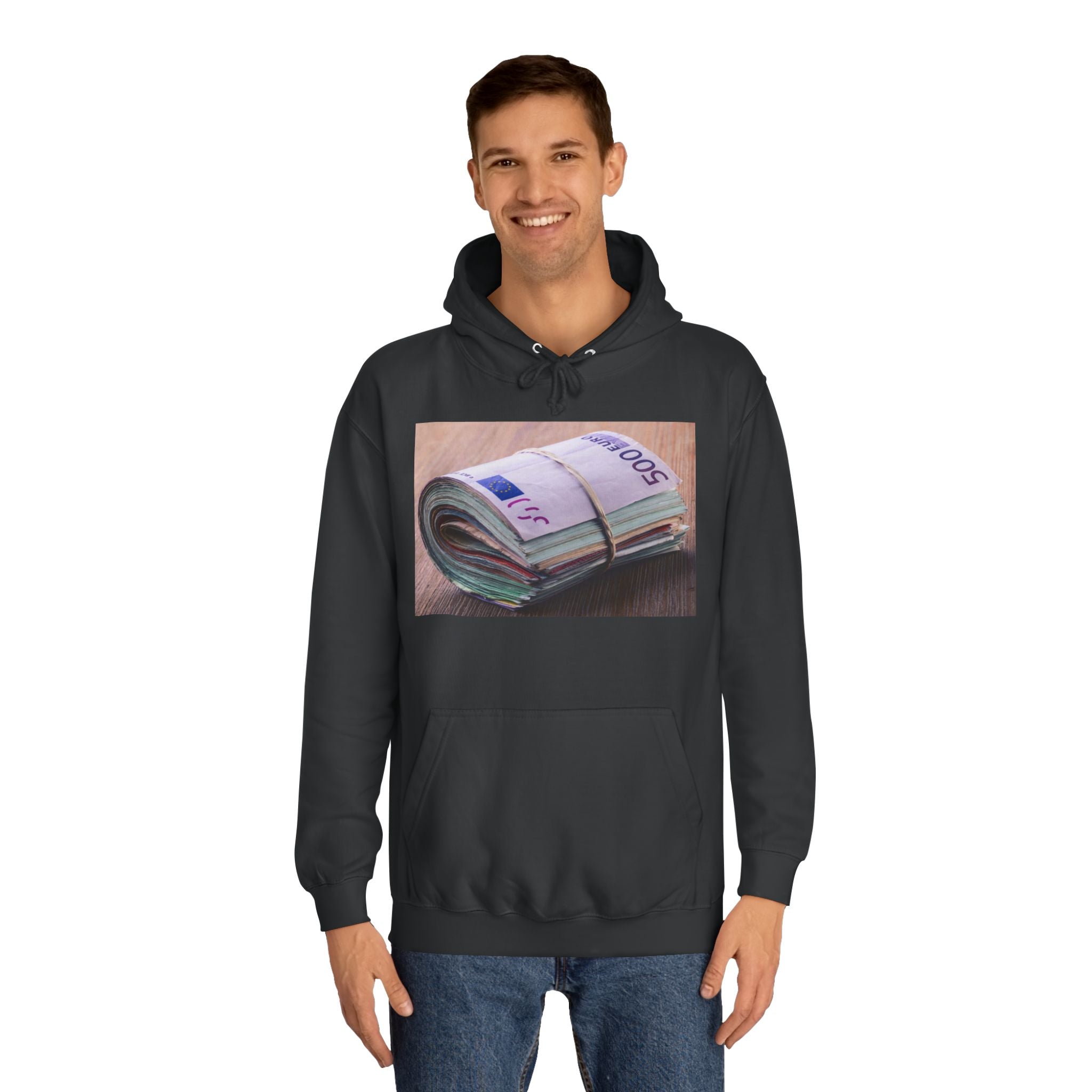 Rolled Currency Stack Hoodie | Money Print, Cash Bundle