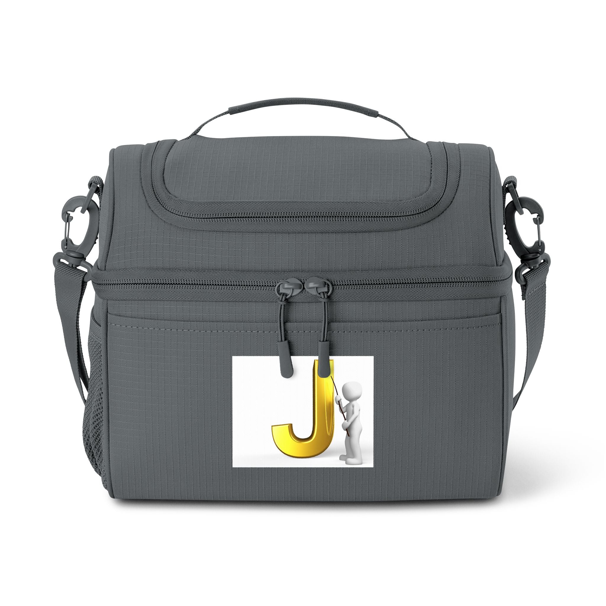 Gold Letter J Cooler Bag | Monogram Initial Lunch Cooler