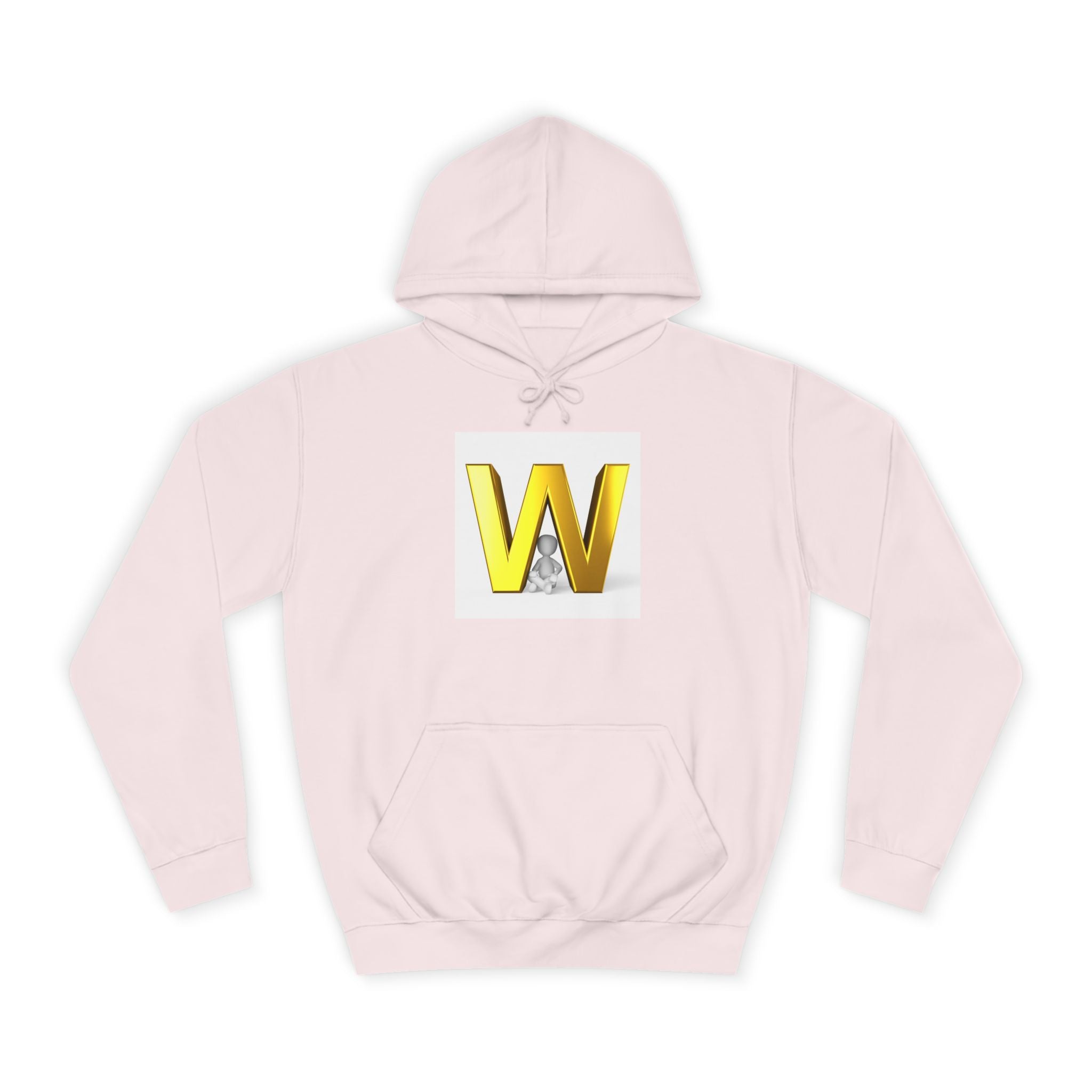 Sweat à capuche lettre W 3D dorée | Sweat initial monogramme