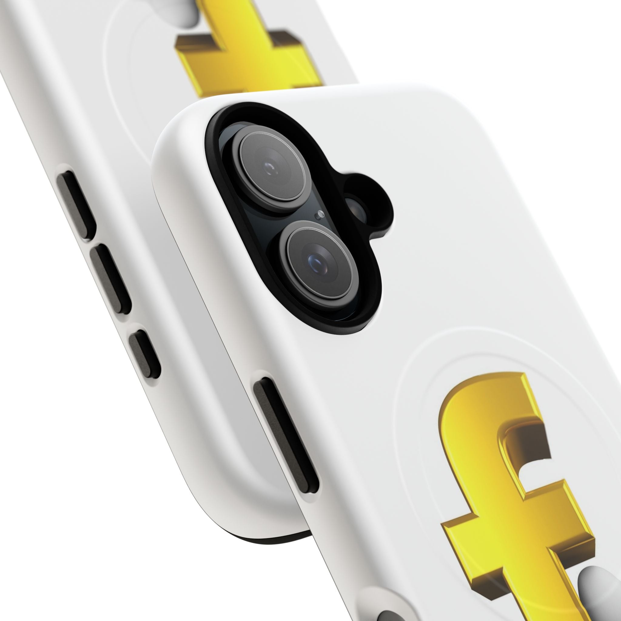 3D Gold Letter F Phone Case | Tough Magnetic Case