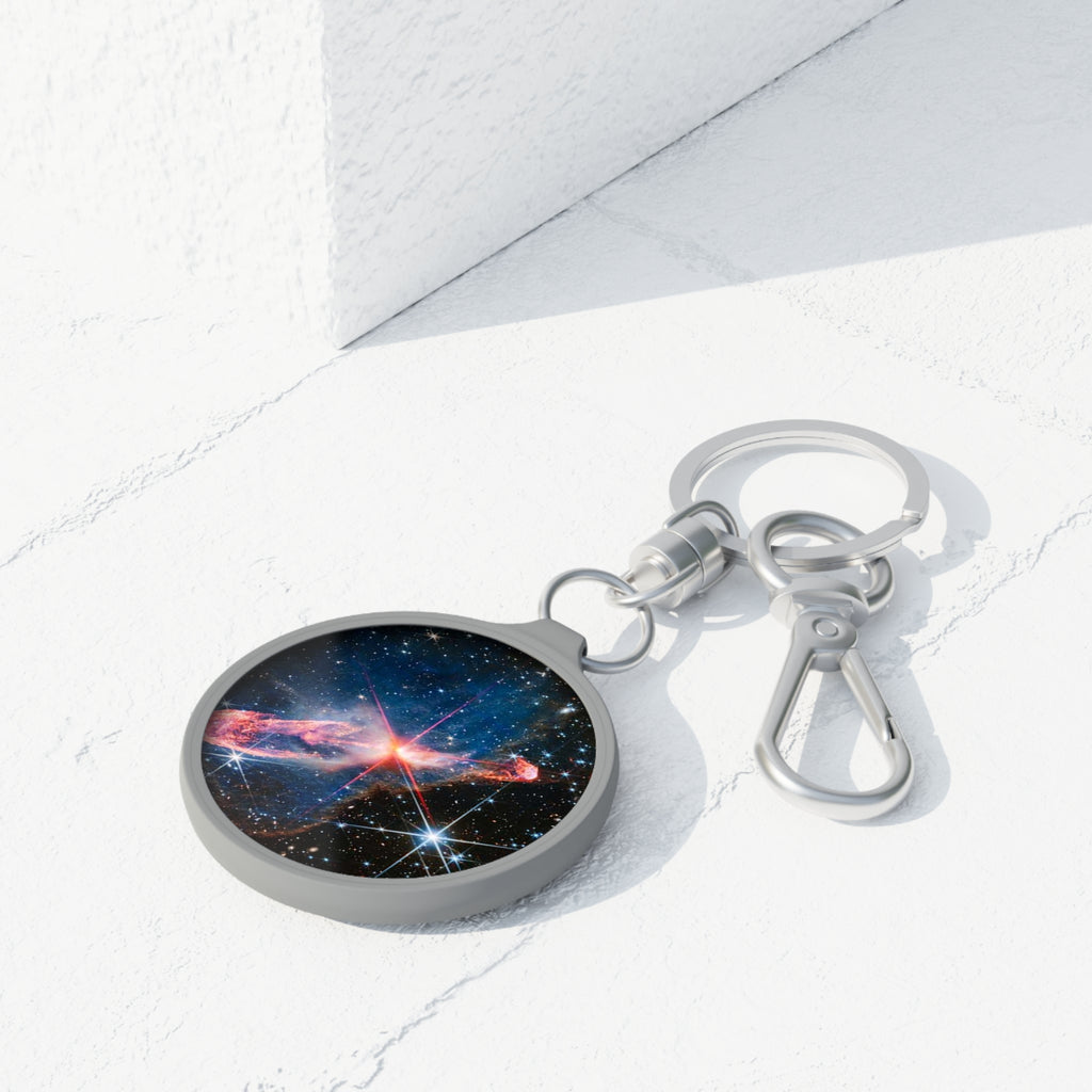 Cosmic Nebula Keyring Tag | Space Galaxy Star Keychain