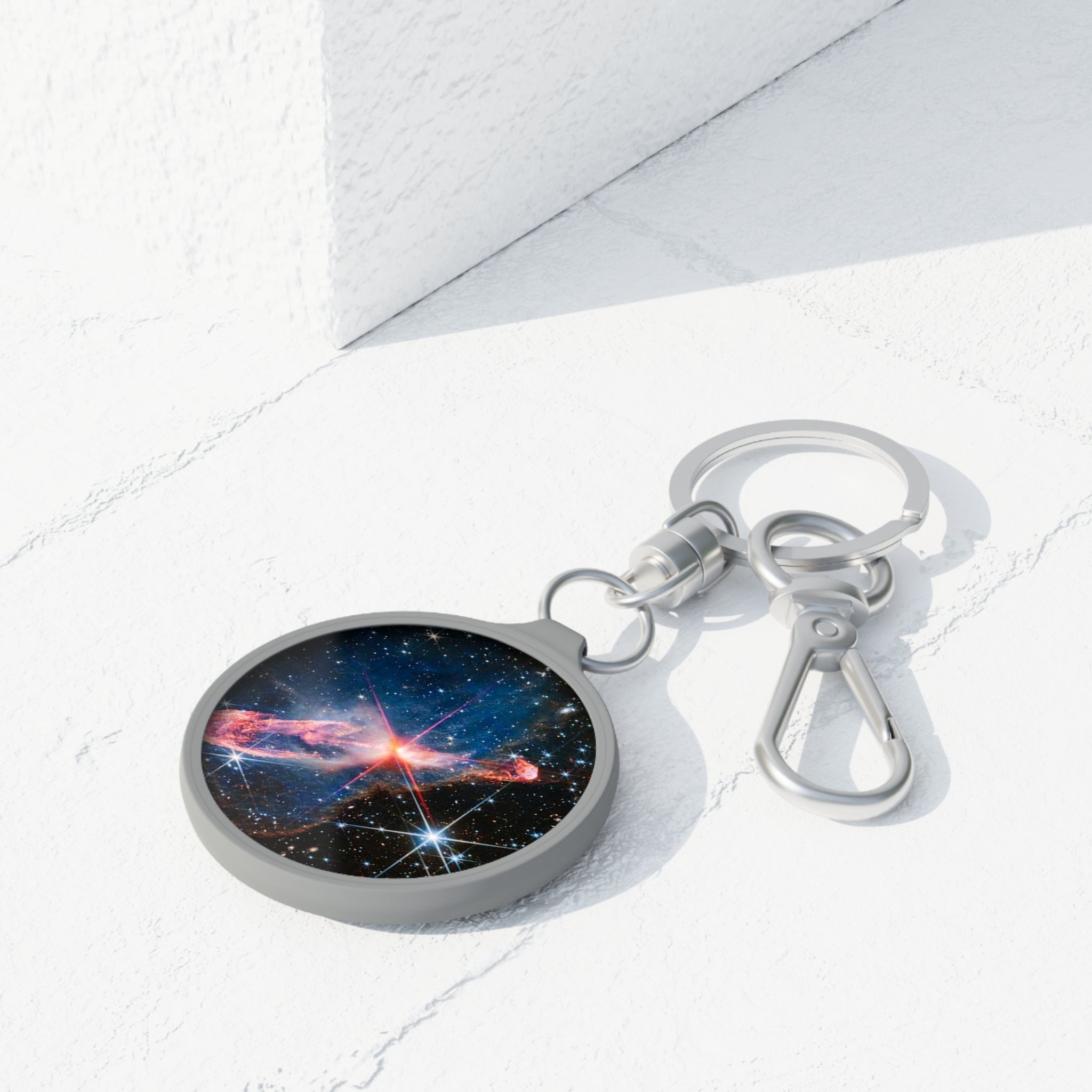 Cosmic Nebula Keyring Tag | Space Galaxy Star Keychain