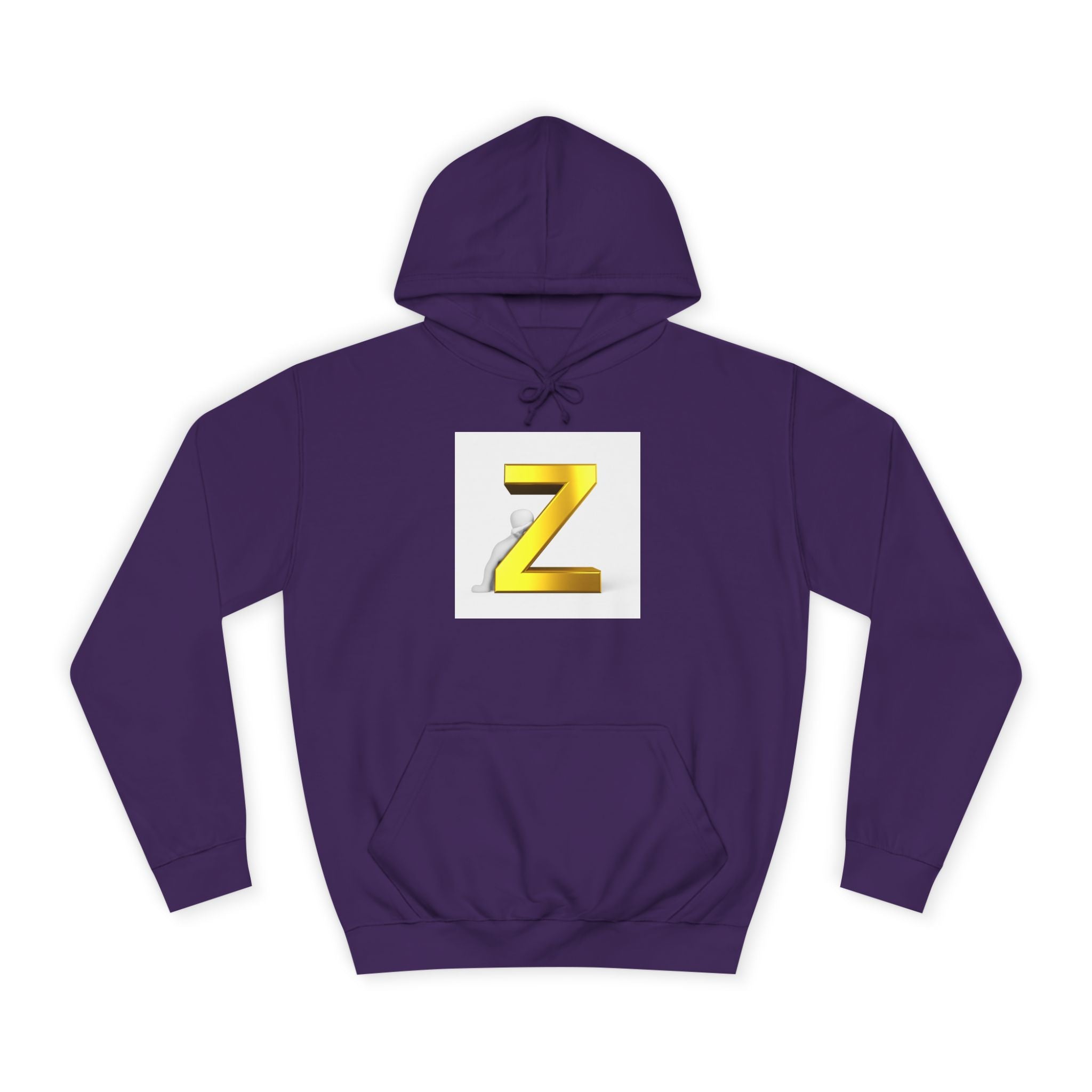 Sweat à capuche lettre Z dorée 3D | Monogramme initial