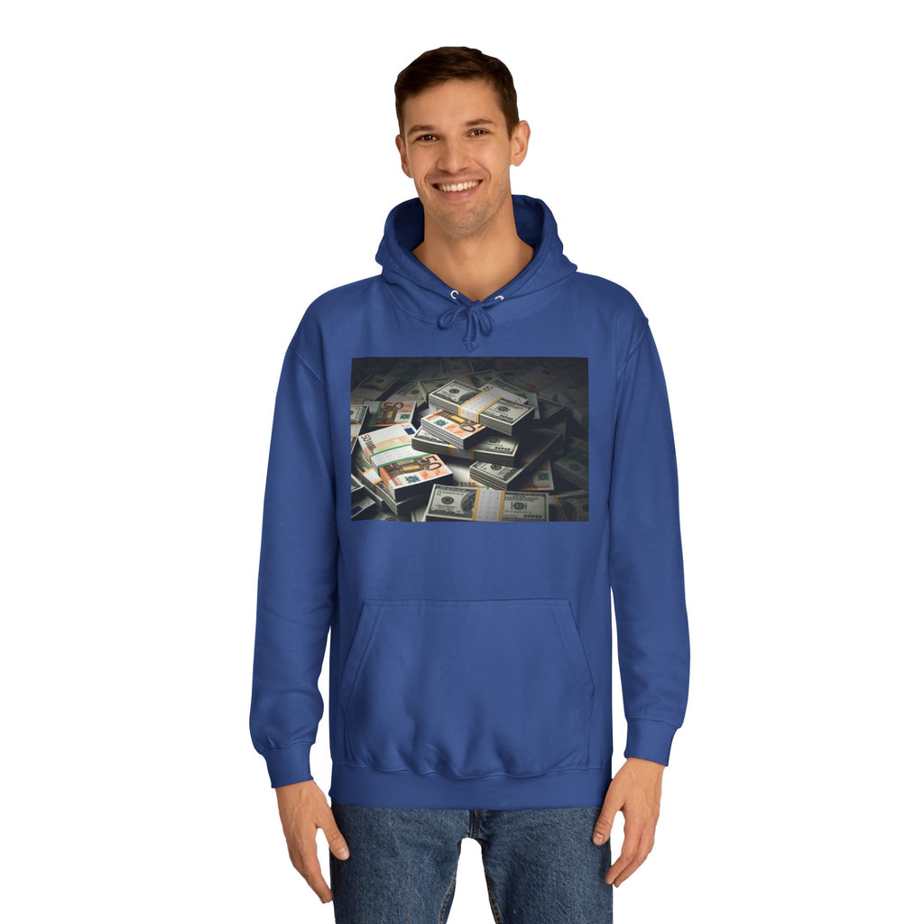 Stacked Cash Money Hoodie | Vintage Banknote Print, Stacks of Dollars