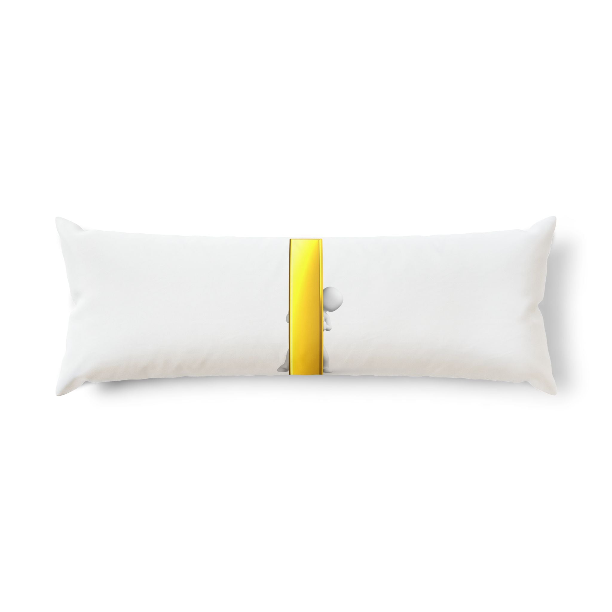 Minimal Gold Letter i Illustration Body Pillow