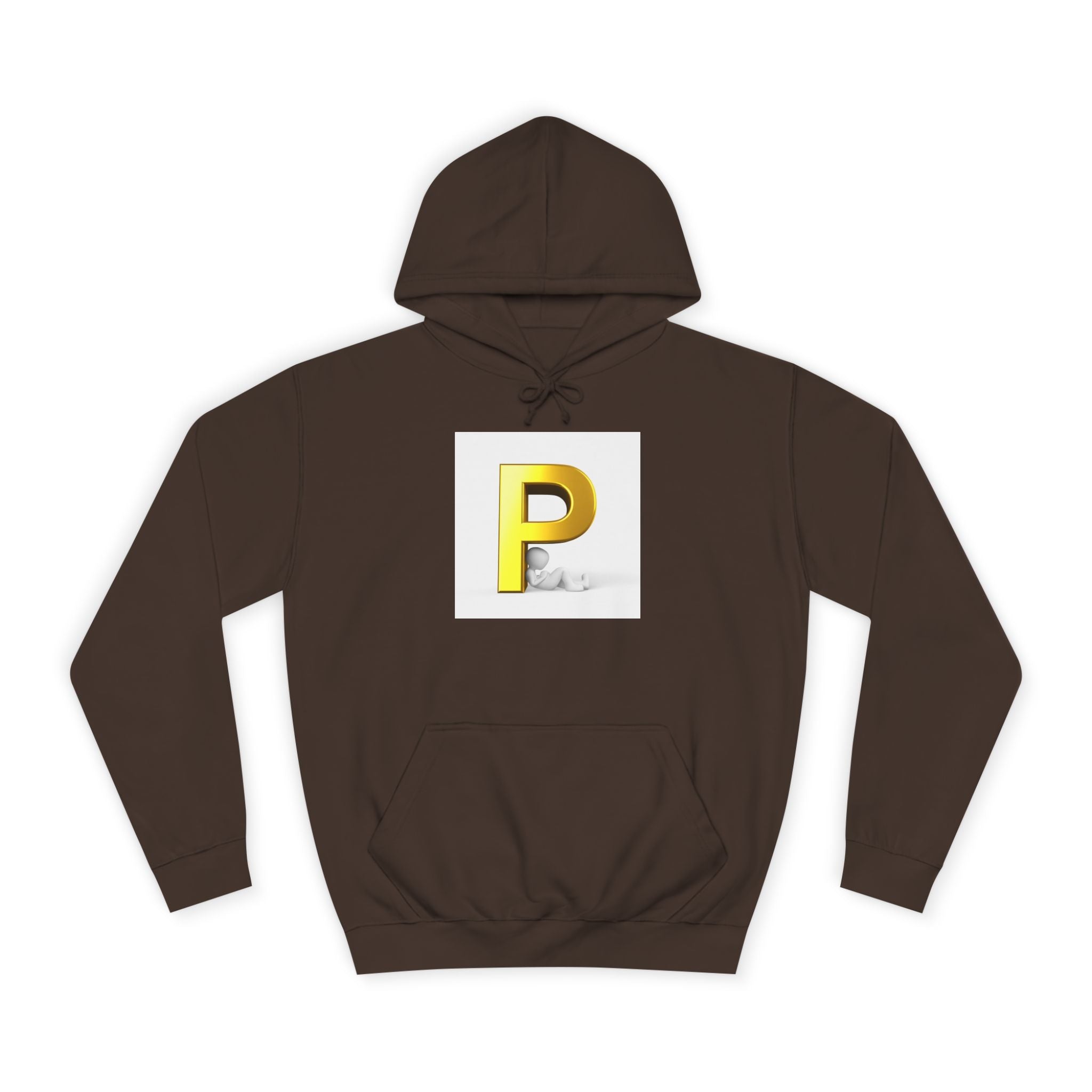 Gold Letter P hoodie | Monogram Initial Pullover
