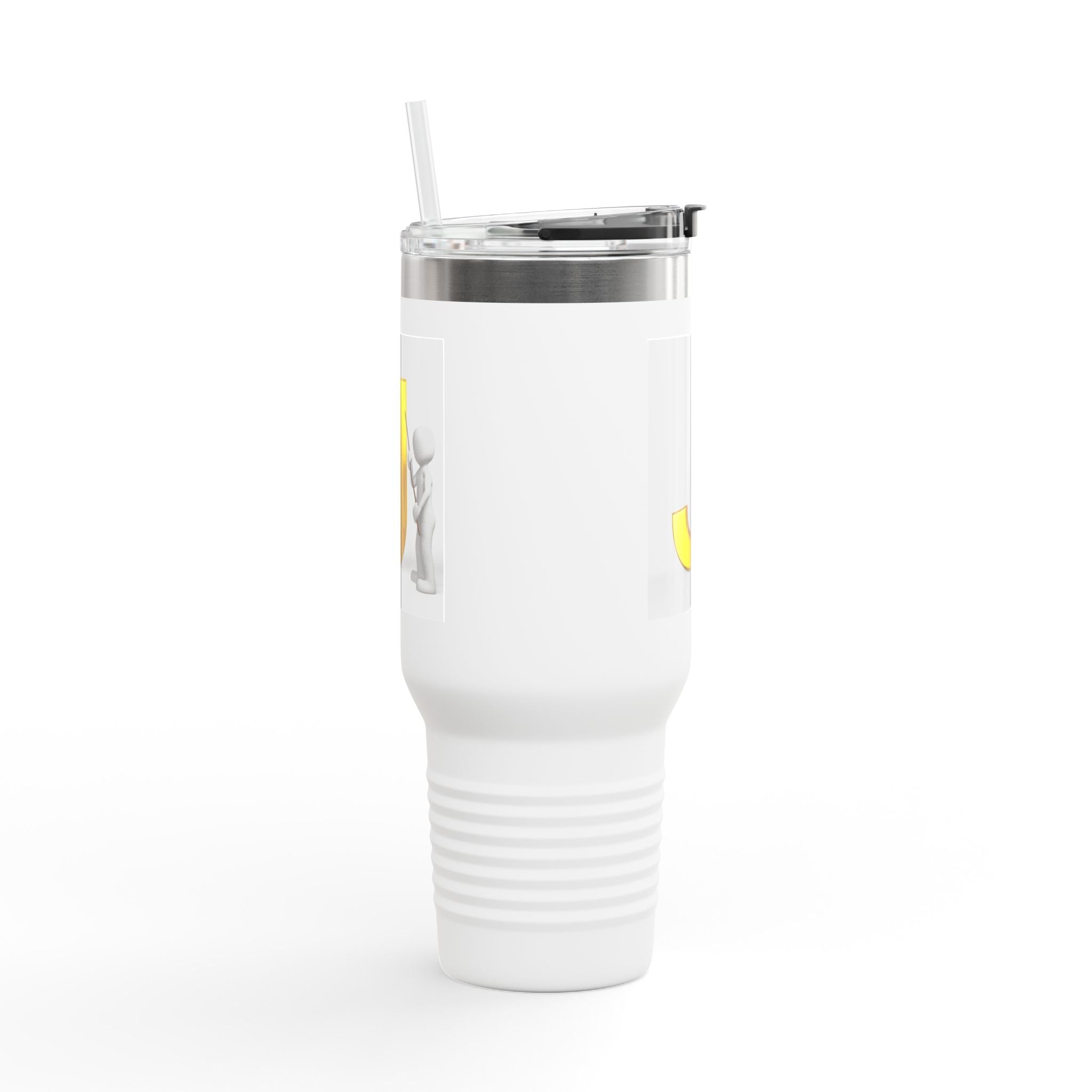 Mug de voyage initial J lettre or | Gobelet isotherme de 40 oz