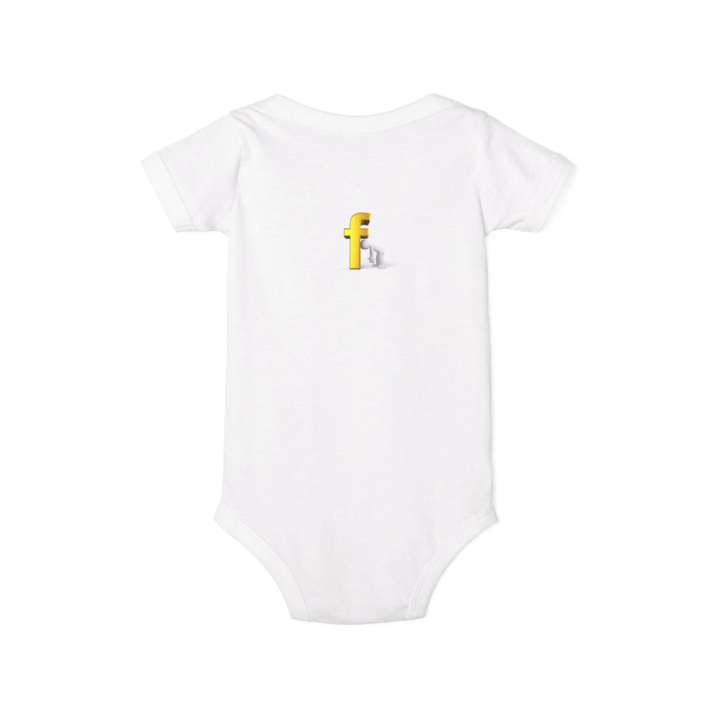 Yellow Letter F Initial Baby Onesie | Infant Jersey One Piece