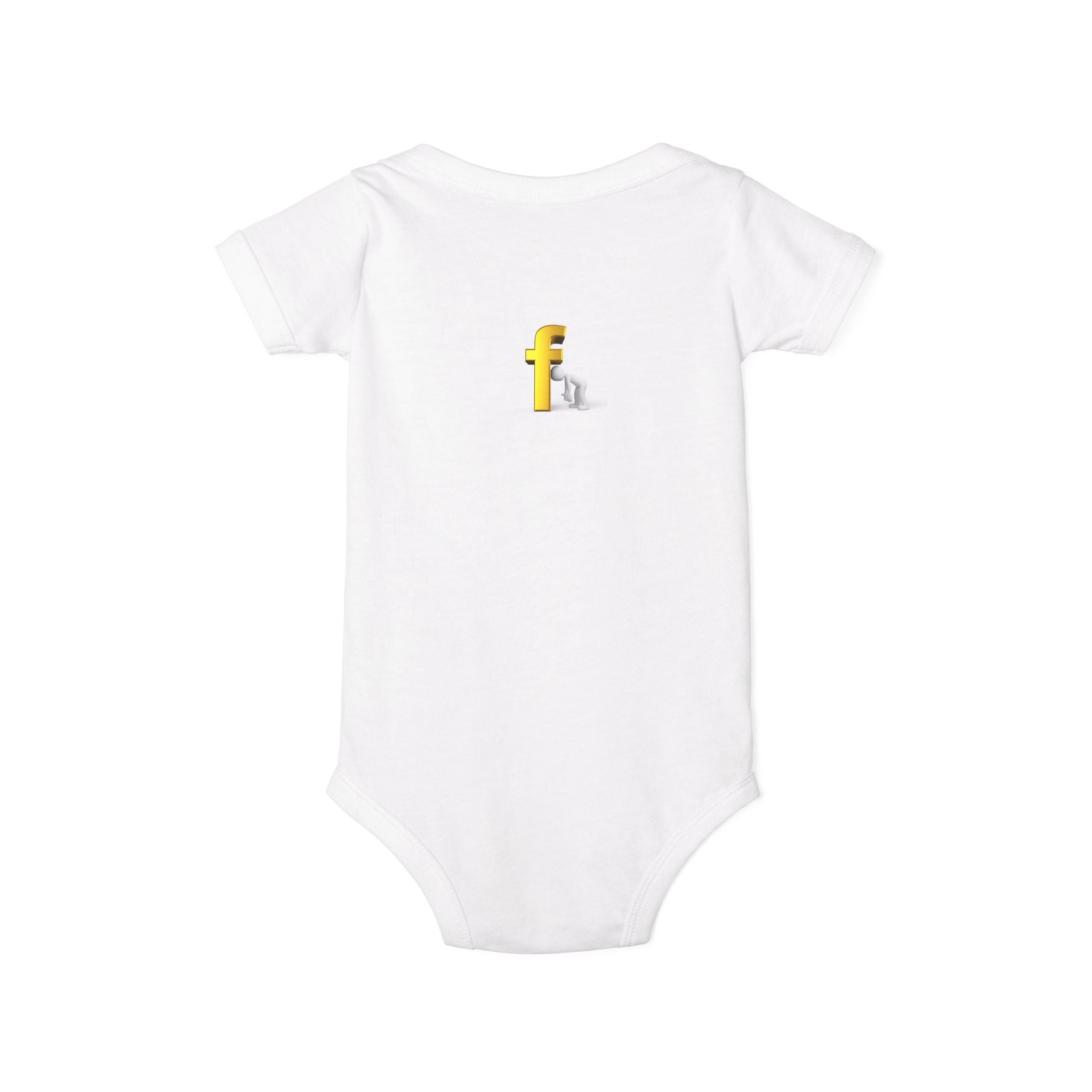 Yellow Letter F Initial Baby Onesie | Infant Jersey One Piece