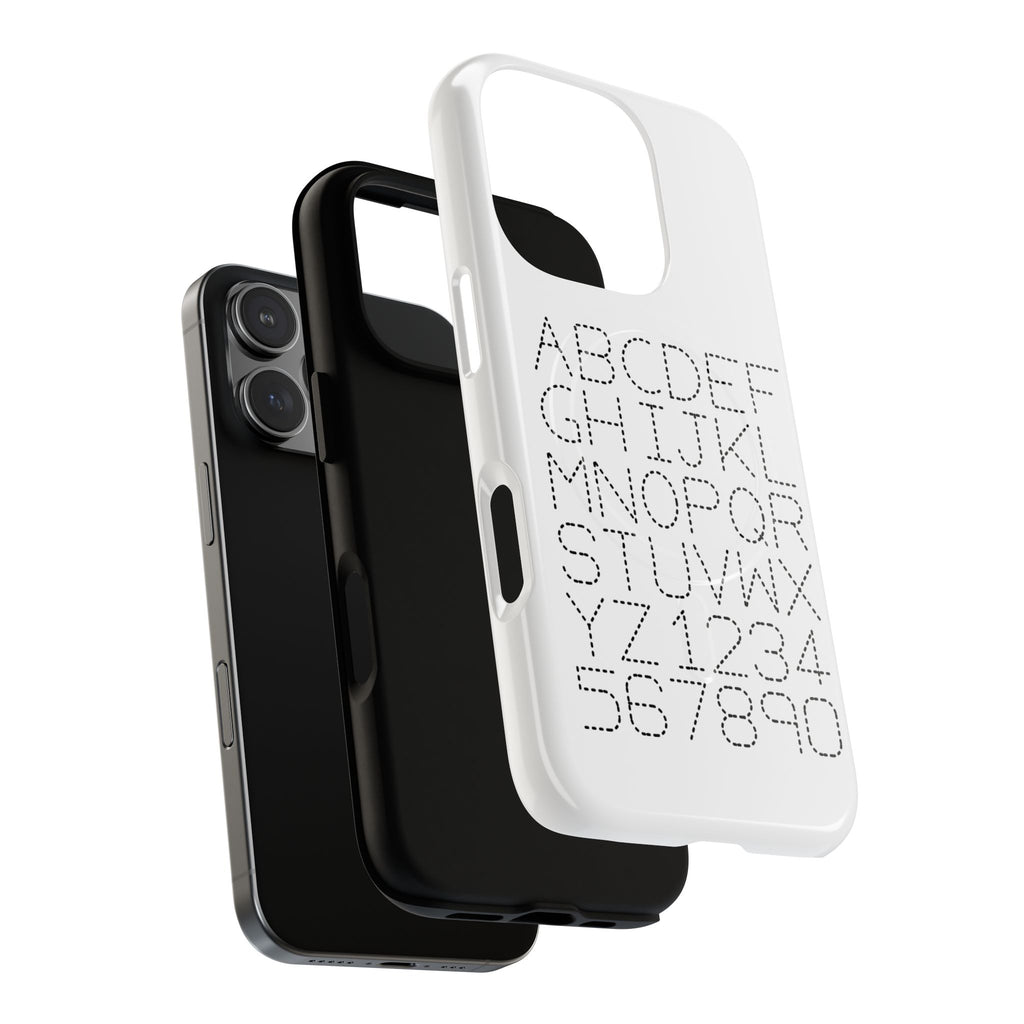 Dotted Alphabet Phone Case | Tough Magnetic Case