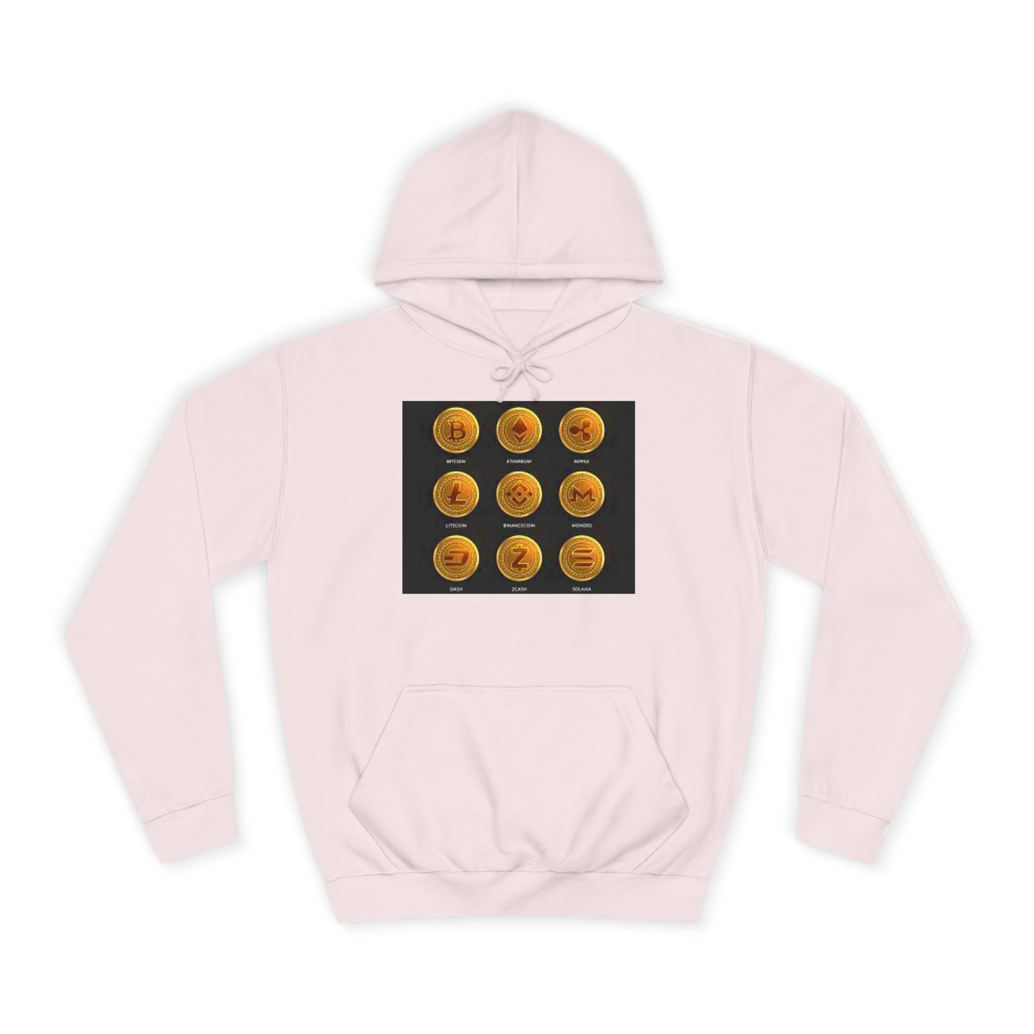 Sweat à capuche icônes de crypto-monnaies | Bitcoin Ethereum Litecoin Ripple Doge Zcash Monero