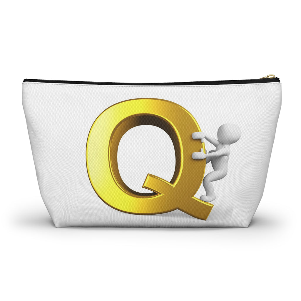 Gold Letter Q Climbing Figure Accessory Pouch