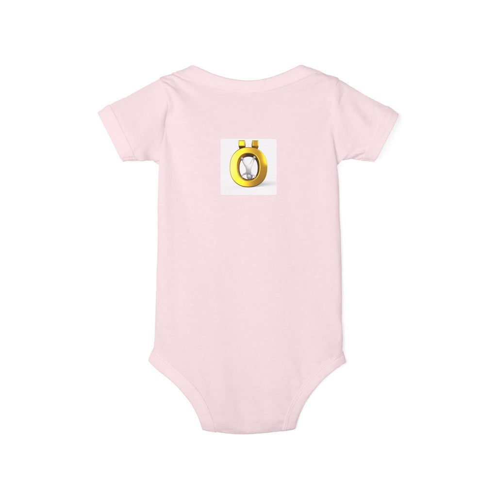 Yellow Letter Ö with Diamond Infant One-Piece | Baby Bodysuit