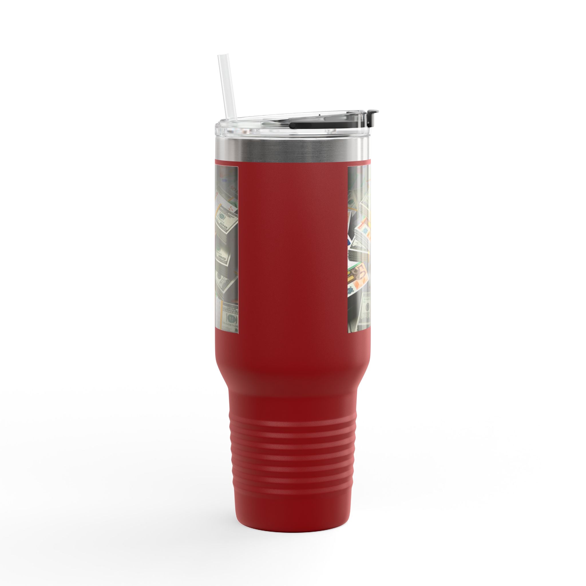 Mug de voyage isotherme motif billets de banque empilés | 1,2 L